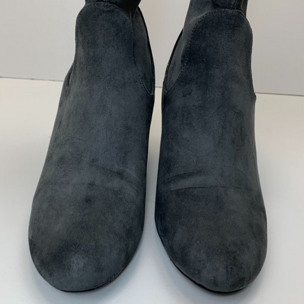 Halogen Jacy Gray Sock Bootie Wrapped Stack Heel - image 8